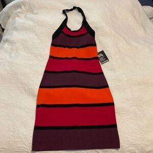 Vintage EXPRESS - Halter - Color Block Dress (NEW)